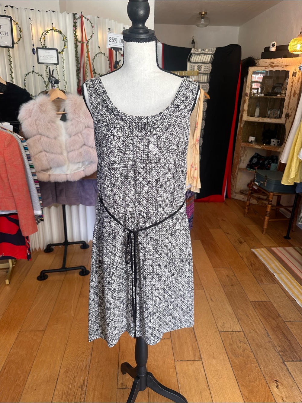 Theory Silk Crosshatch Sheath Dress